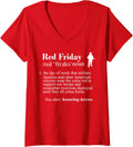 Womens Red Friday Support Our Troops Remember Everyone Deployed V Neck