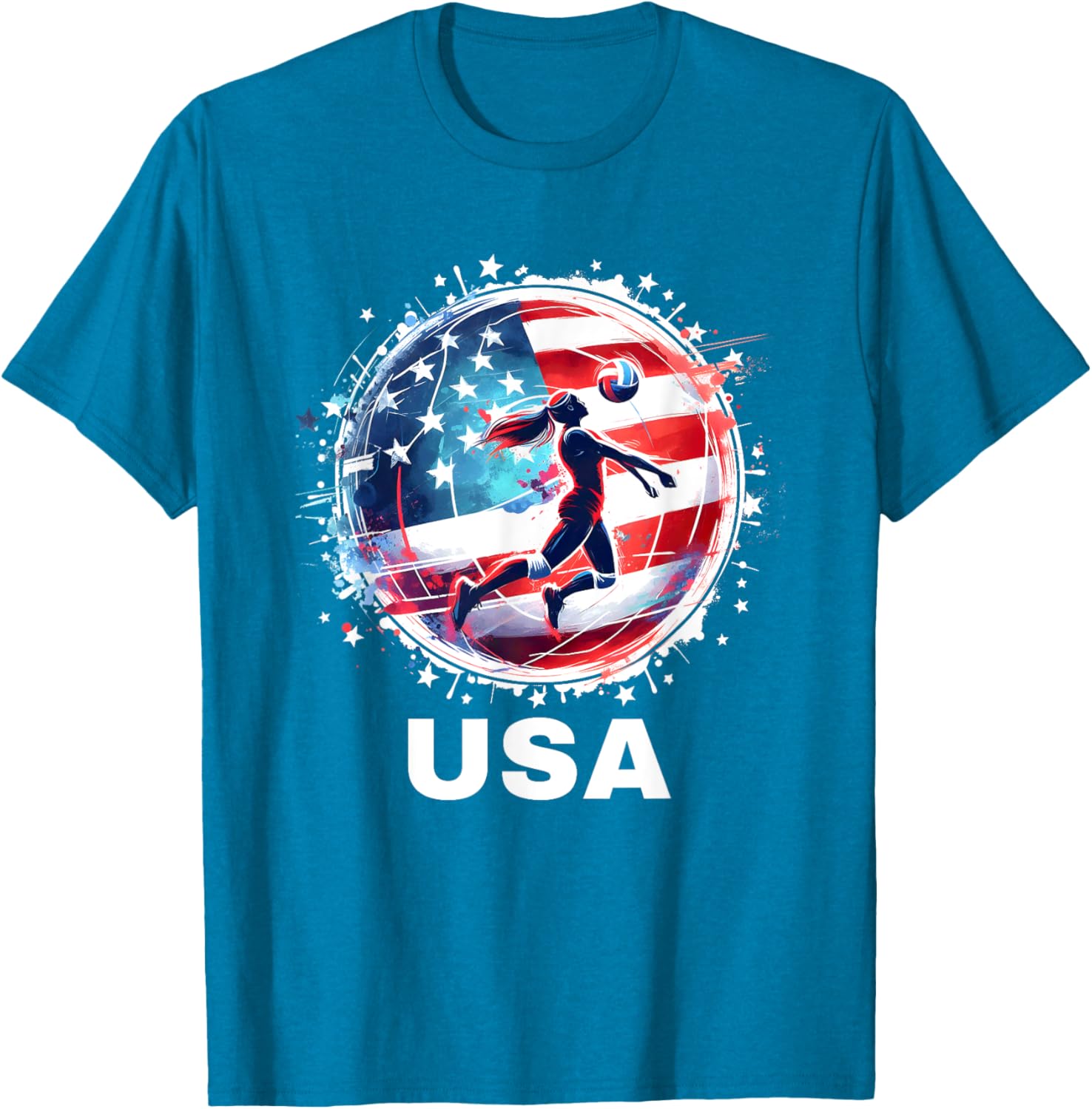 Volleyball Usa Women Volleyball Tshirt Usa Team Volleyball