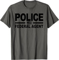 Federal Police Agent Officer Usa Flag Uniform Costume Tee
