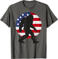 4Th Of July Patriotic Bigfoot With Usa Flag Moon Bigfoot