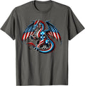 Patriotic American Flag Dragon Men Boys Proud American