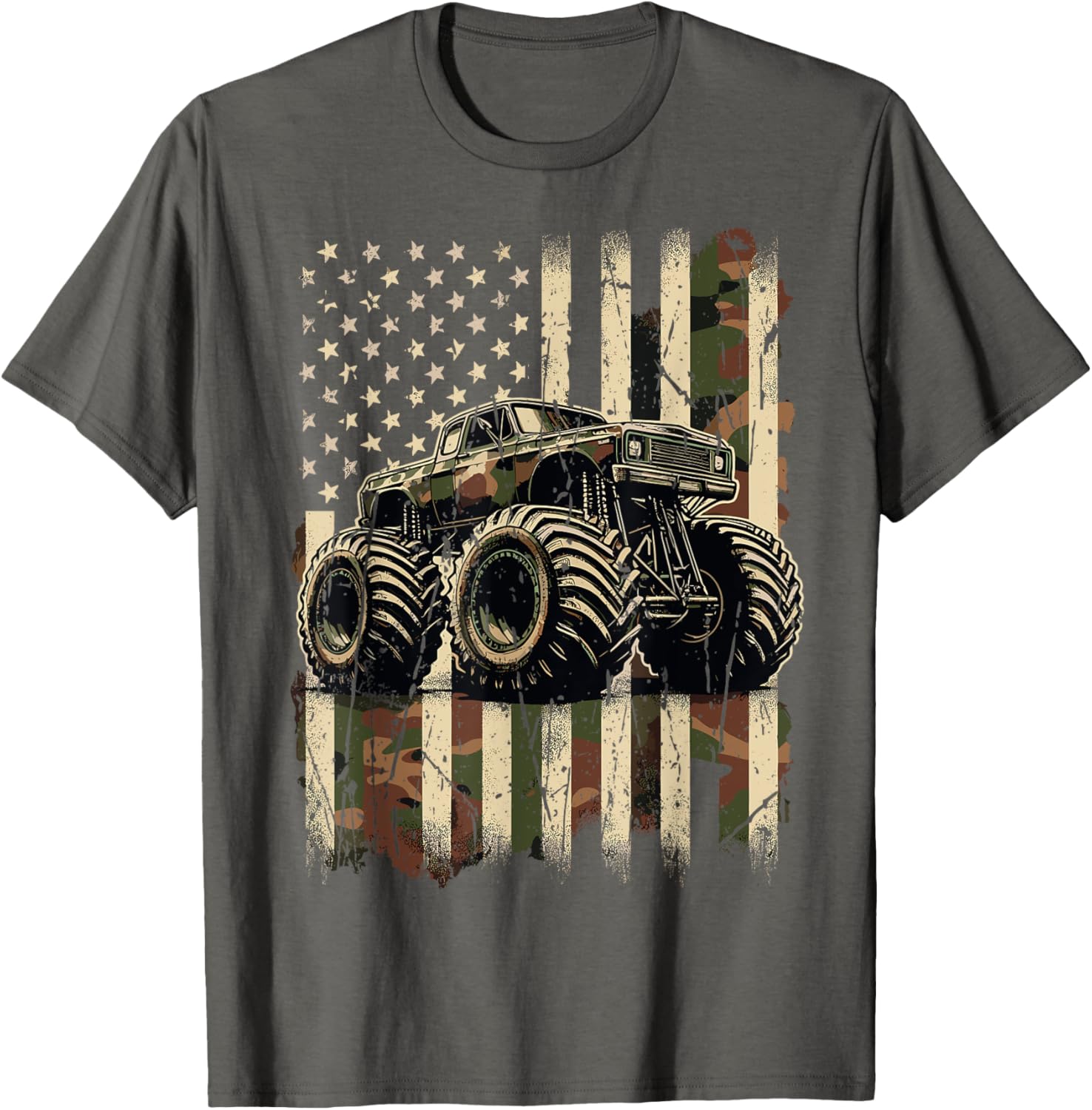 Monster Truck Usa Flag 4Th July