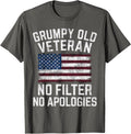 Old Vet Military Veteran Funny American Flag Grumpy