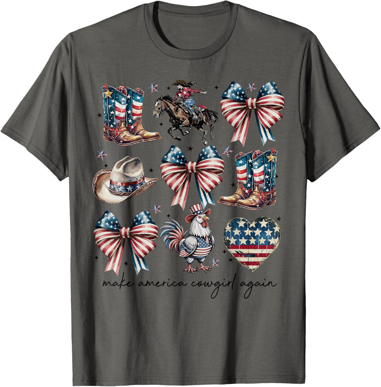Make America Cowgirl Western Again Western Patriot Usa Flag