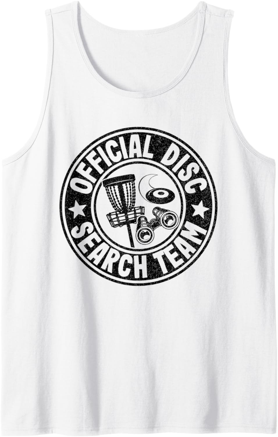 Official Disc Search Team Logo Frisbee Golf Funny Disc Golf Tank Top