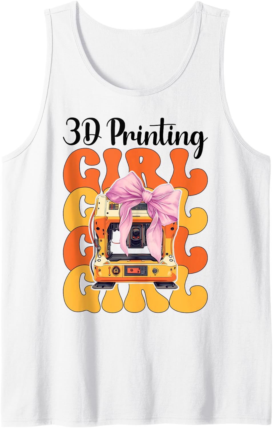 3D Printing Girl 3D Printer 3D Machine Tank Top