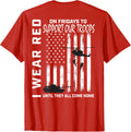 Red Friday Military Veteran Support Our Troops American Flag