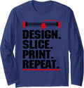 Funny 3D Printing Design Men Women 3D Printer Lover Long Sleeve
