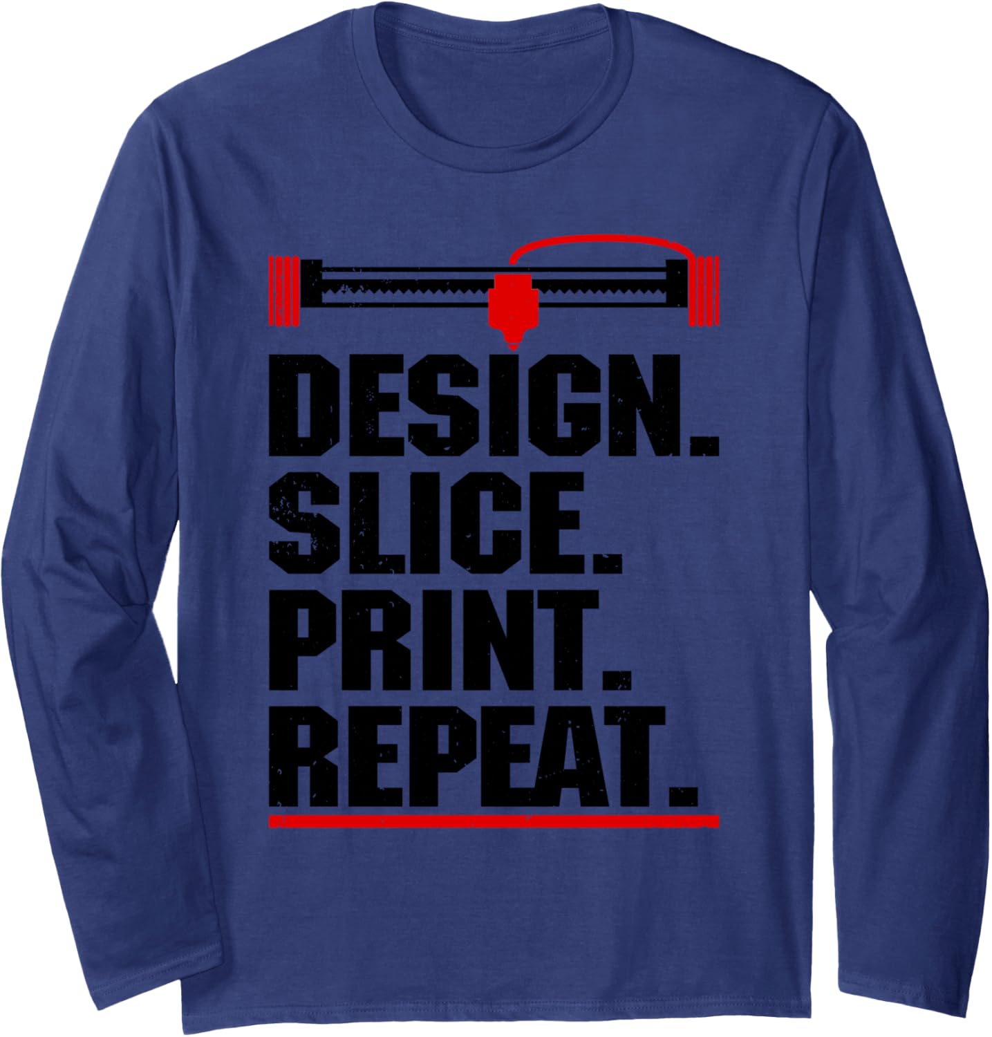 Funny 3D Printing Design Men Women 3D Printer Lover Long Sleeve