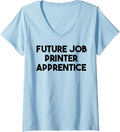 Womens Future Job Printer Apprentice V Neck