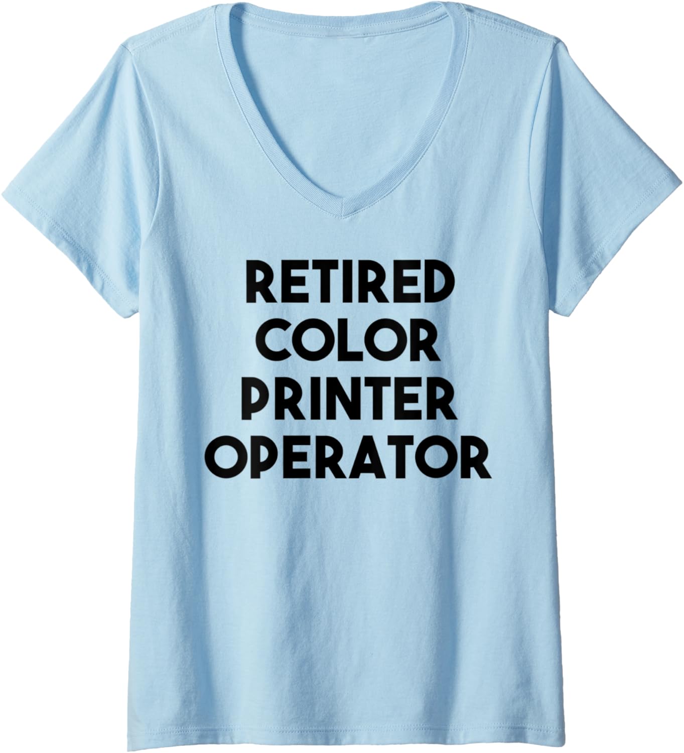 Womens Retired Color Printer Operator V Neck
