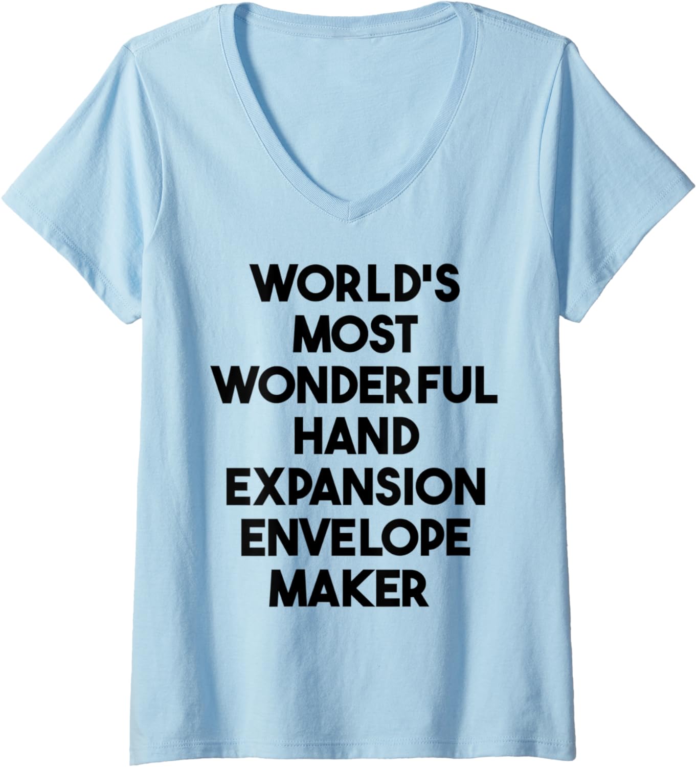 Womens World's Most Wonderful Hand Expansion Envelope Maker V-Neck