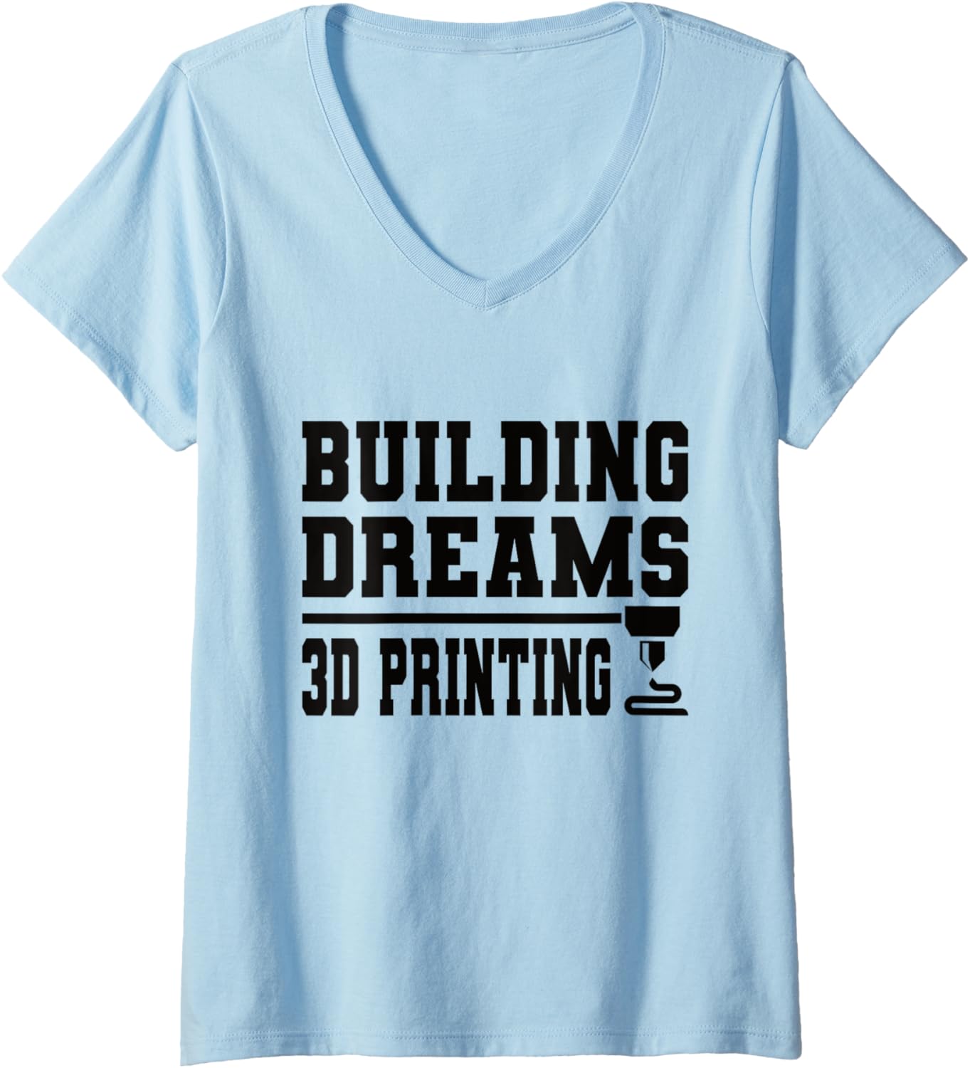 Womens Building Dreams 3D Printing 3D Printer V Neck