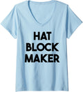 Womens Hat Block Maker V-Neck