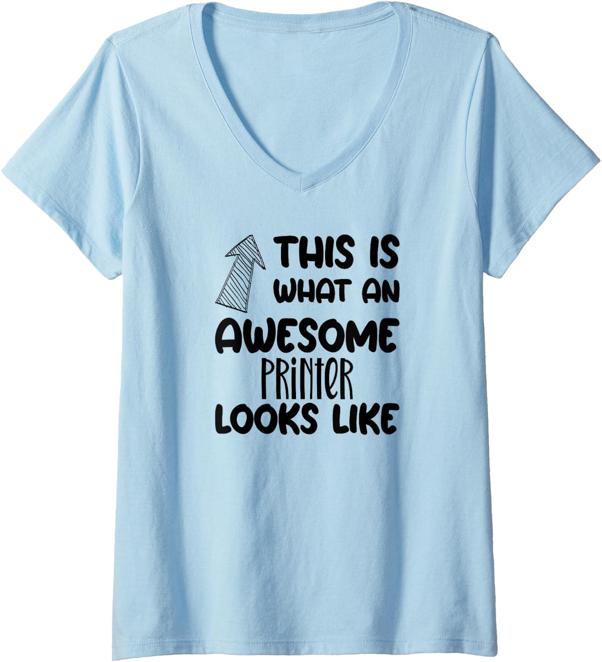 Womens Awesome Printer Funny Occupation V Neck