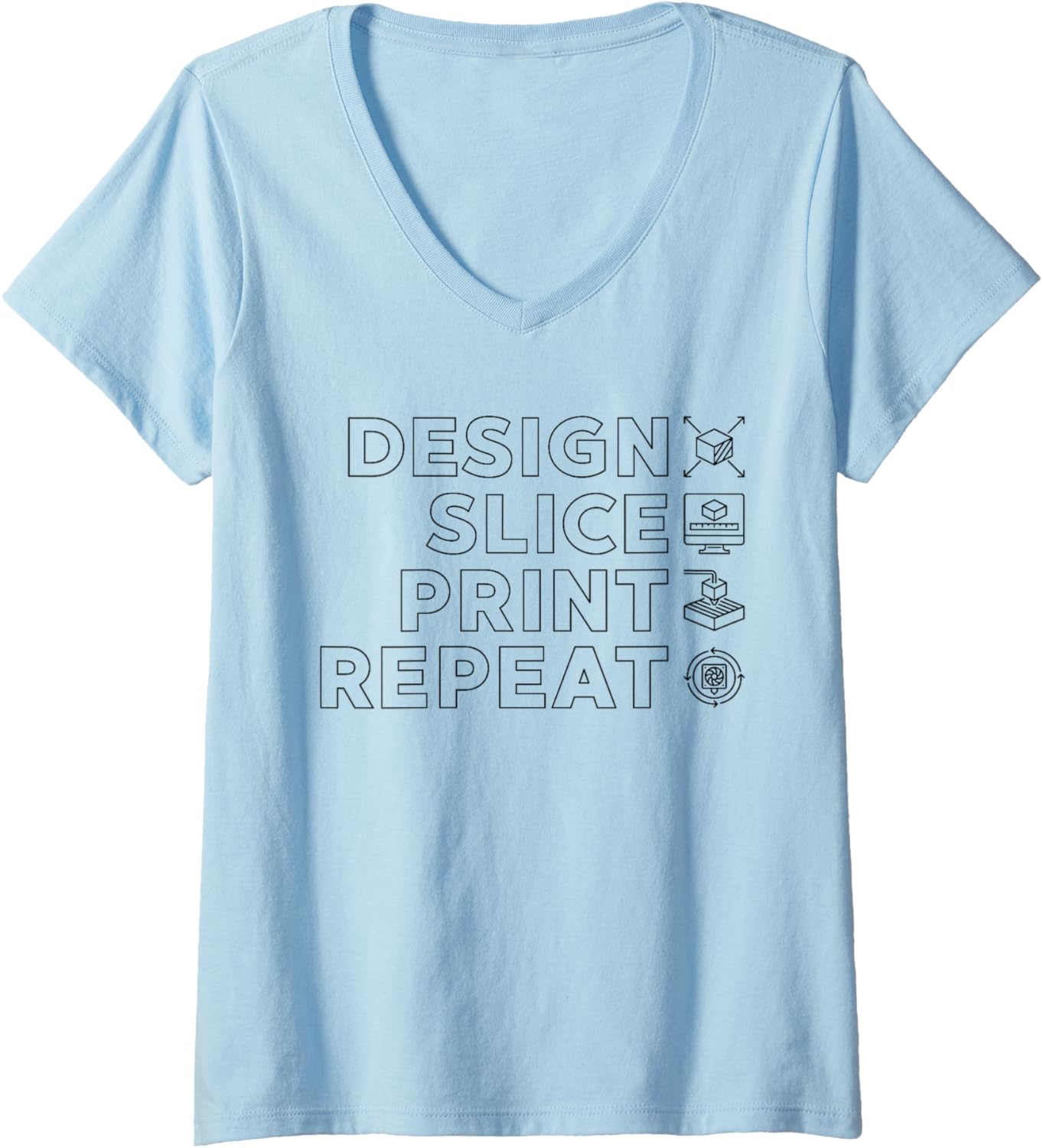 Design Slice Print Repeat 3D Printer Printing V Neck