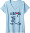 I Love 3D Printing 3D Printers Nozzle Filament V Neck
