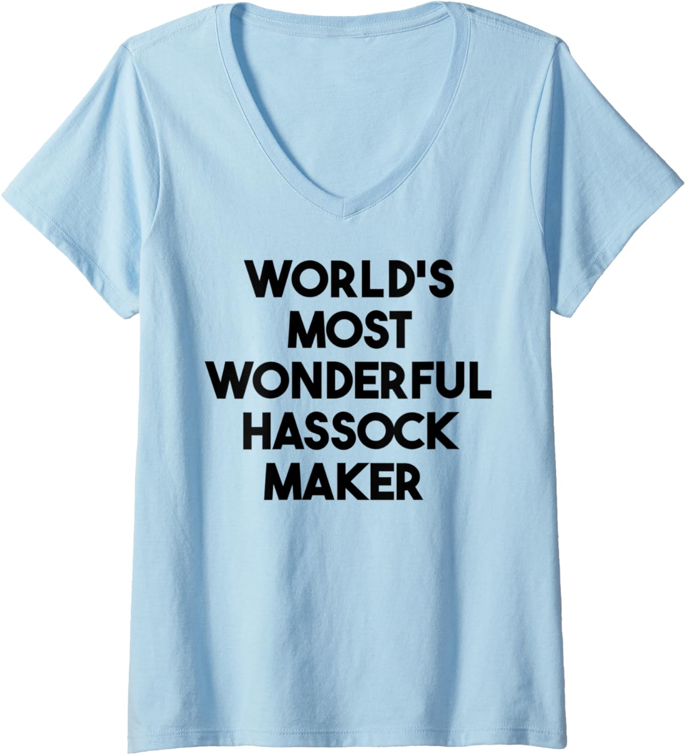 Womens World's Most Wonderful Hassock Maker V-Neck