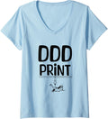 Womens Ddd Print 3D Print Printing Filament Slicer Own Printer V Neck