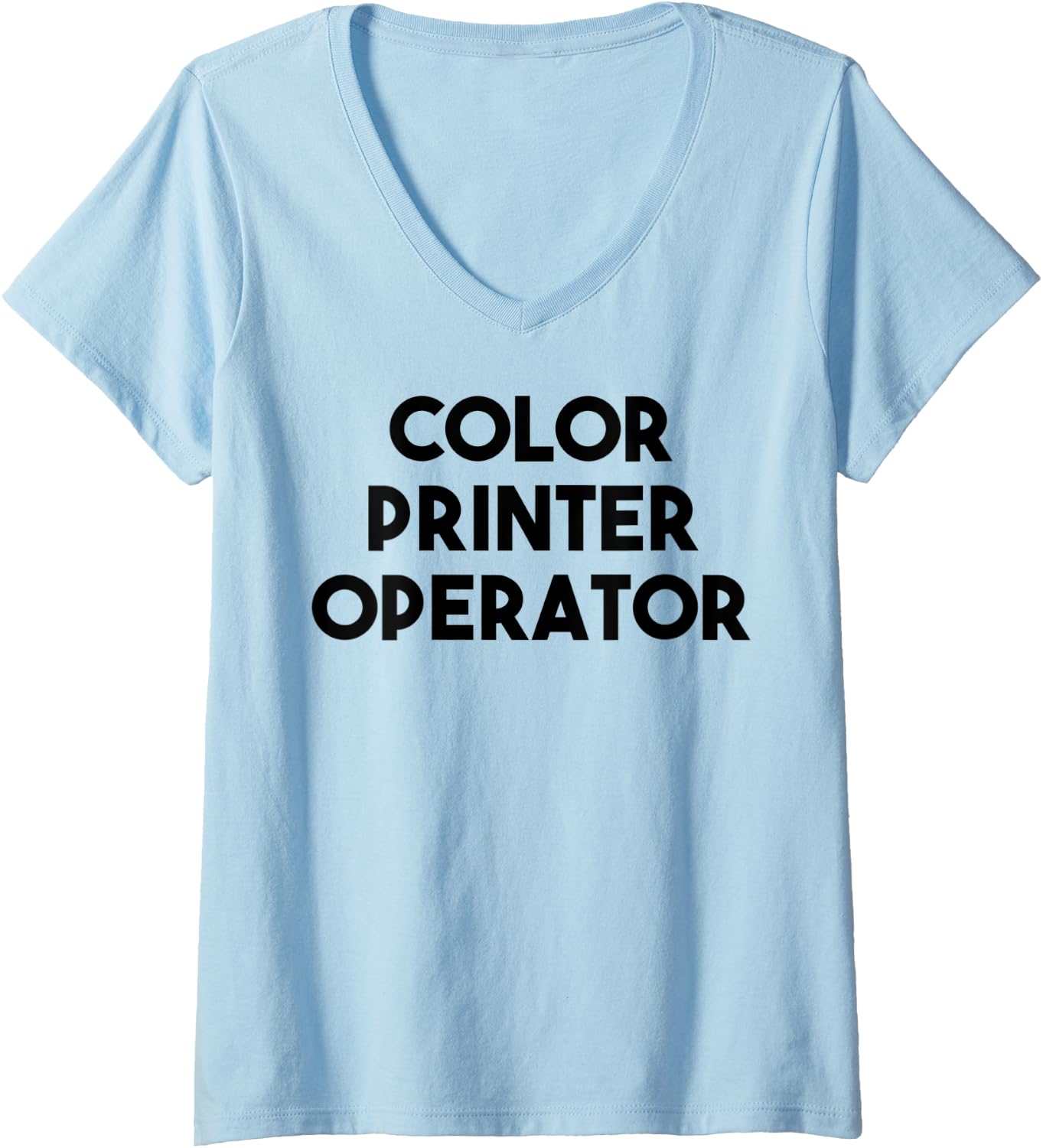 Womens Color Printer Operator V Neck
