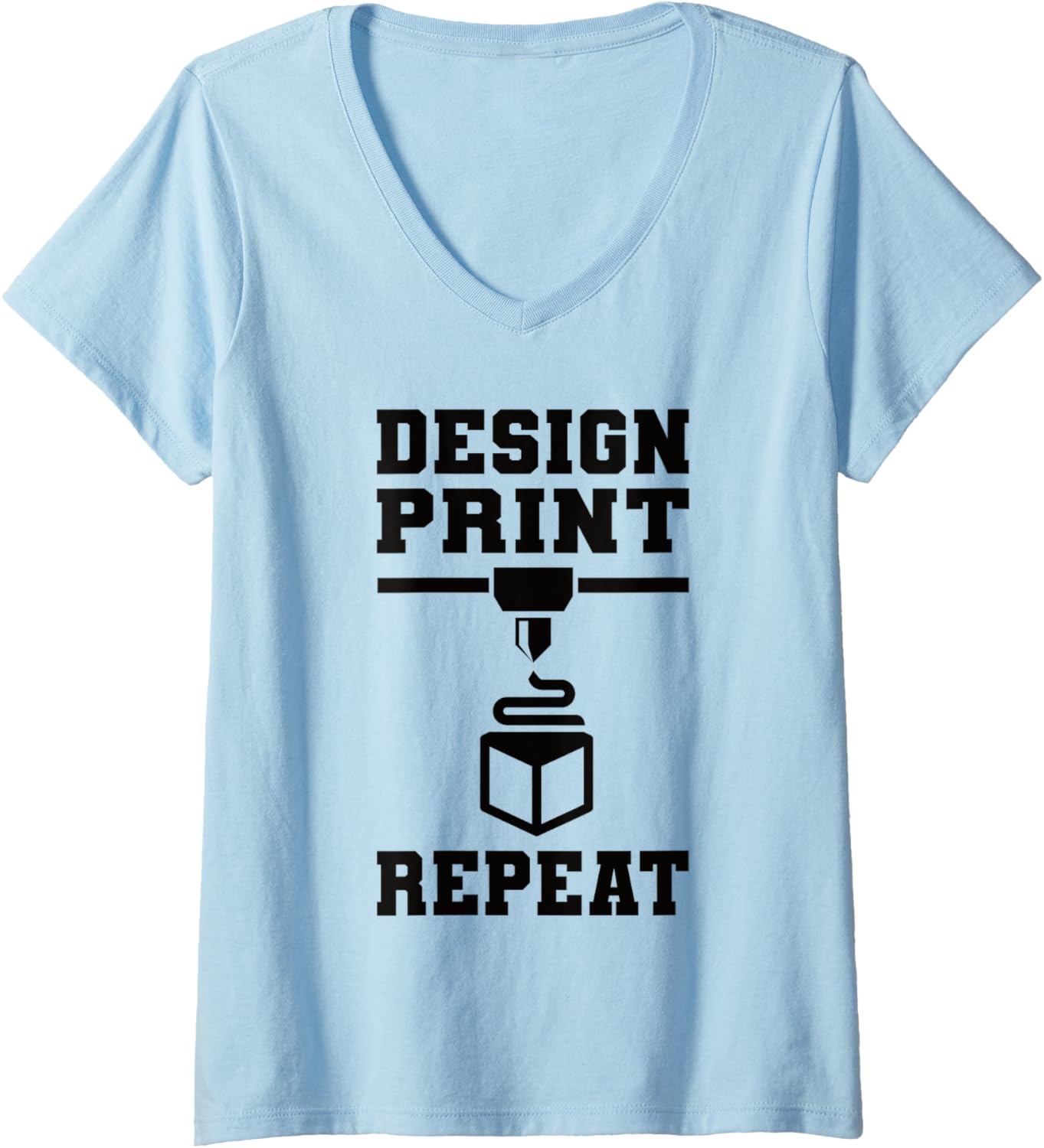 Womens Design Print Repeat 3D Print 3D Printing 3D Printer V Neck
