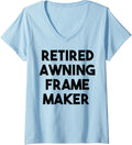 Womens Retired Awning Frame Maker V-Neck