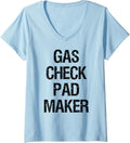 Womens Gas Check Pad Maker V-Neck
