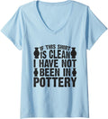 Womens Pottery Lover Art Ceramic Clay Maker V-Neck