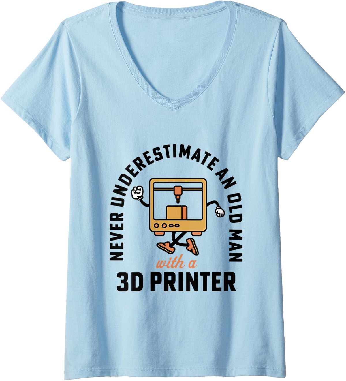 Womens 3D Printing Old Man With A 3D Printer 3D Filament V