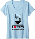 I Love 3D Printing 3D Printers Additive Manufacturing V Neck