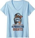 Womens Patriotic 4Th Of July Shirt Stars Stripes Reproductive Right V Neck