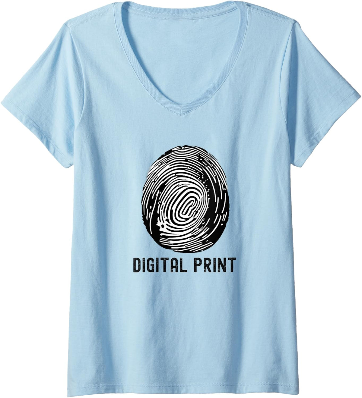 Womens Digital Print With Thumbprint Professional Printers V Neck