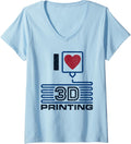 I Love 3D Printing 3D Printer Extruder Nozzle Filament V Neck