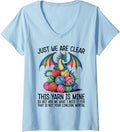 Womens Just So We Are Clear This Yarn Is Mine Dragon Yarn V-Neck
