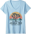 Womens Joshua Tree California Nature Hiking Mountains Woman Men V Neck