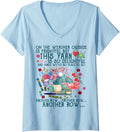 Womens Funny Another Row Crocheting Knitting and Yarn Lover Tshirt V-Neck