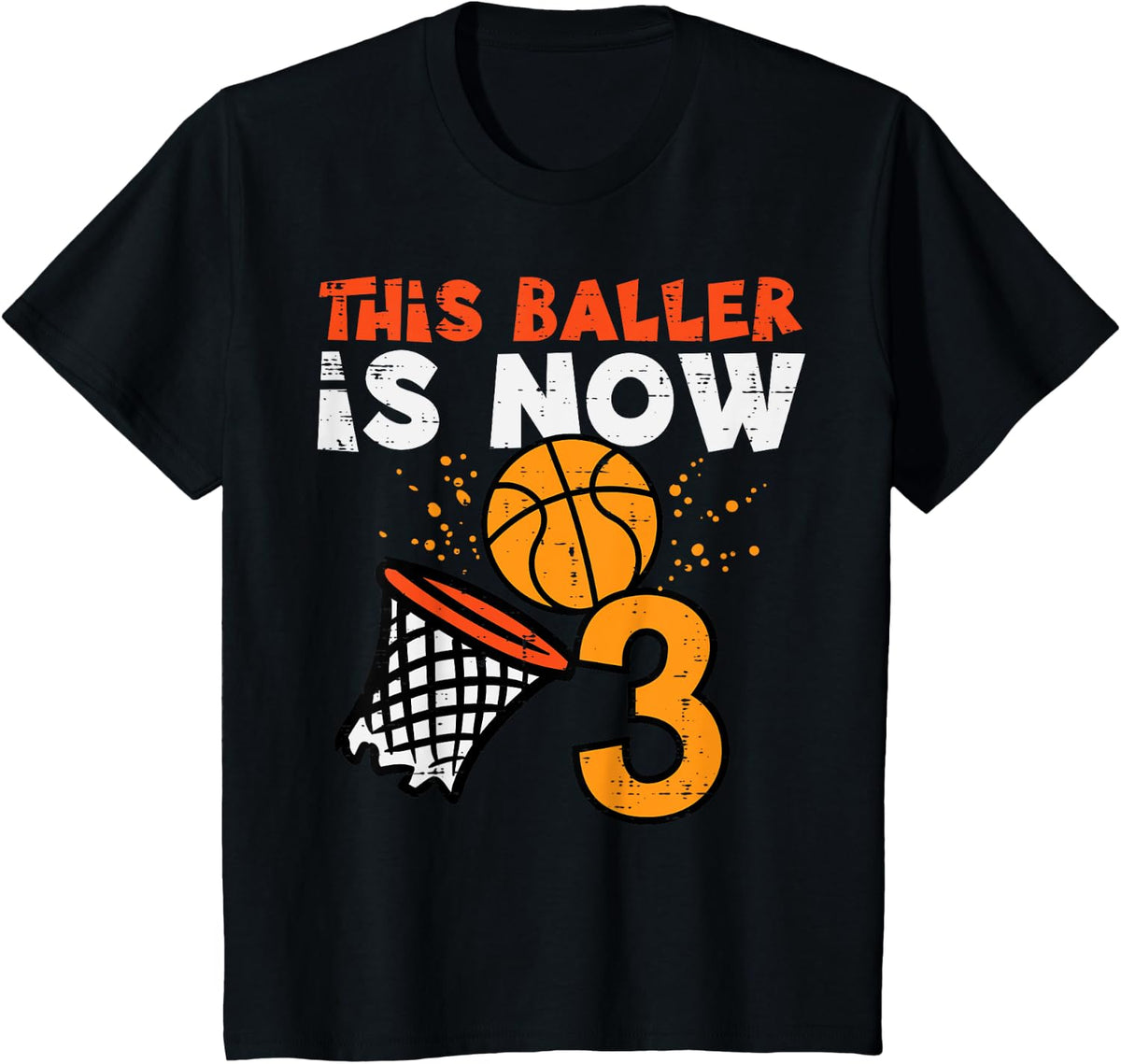 Kids This Baller Is Now 3 Basketball 3rd Birthday Boys Kids Design 36