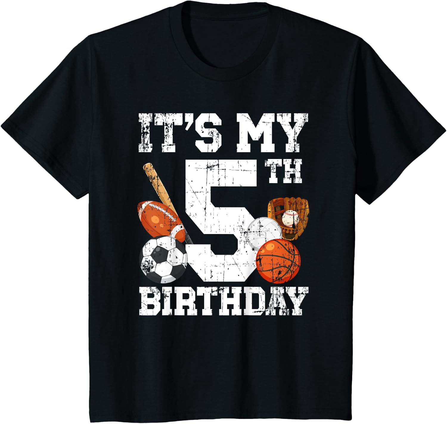 Kids 5th Birthday Sports Birthday Party Five Year Old Boy Birthday Design 240