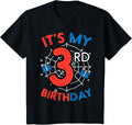 Kids It's My 3rd Birthday Spider Web 3 Year Old Birthday Boys Kids Design 290