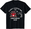 Kids 3rd Birthday Race Car Birthday Boy Can't Catch Me I'm 3 Years Boys Design 298