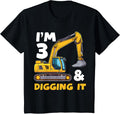 Kids Construction Truck 3rd Birthday Boy Excavator Birthday Design 77