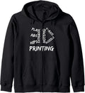 3D Printing T Shirt 3D Printer Logo Zip Hoodie