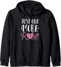 Just One More Row Knitting T Shirt Yarn Knitter Crochet Zip Hoodie