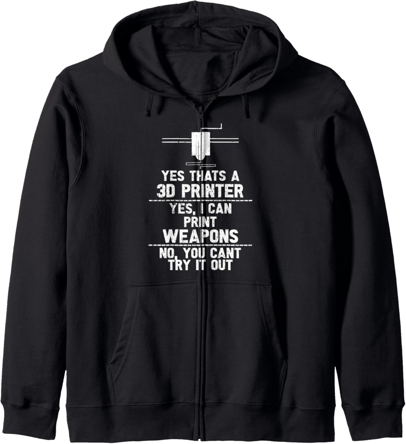 3D Printer Mens T Shirt Zip Hoodie