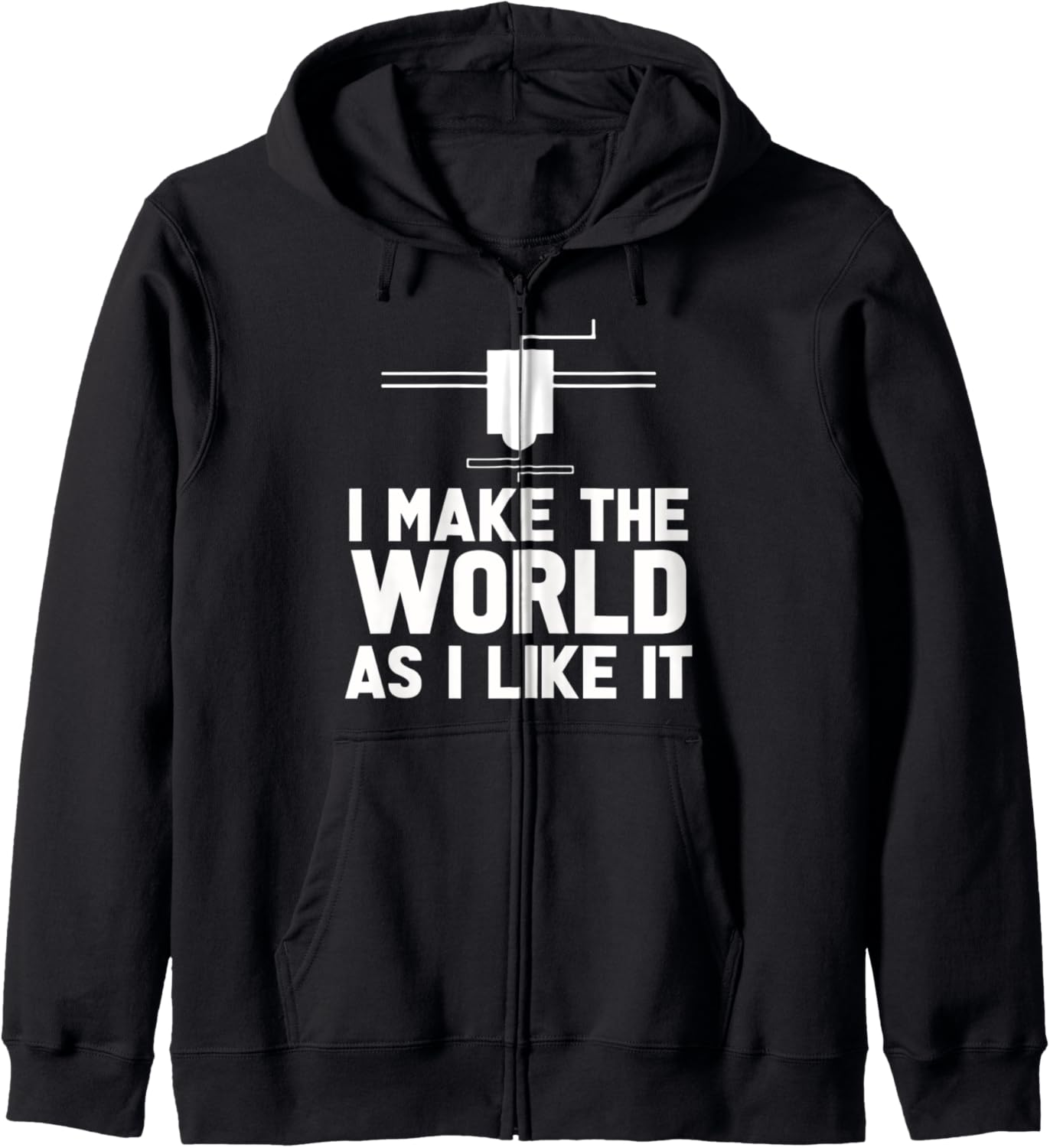3D Printer T Shirts Men Zip Hoodie