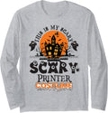 Scary Printer Halloween Costume Long Sleeve