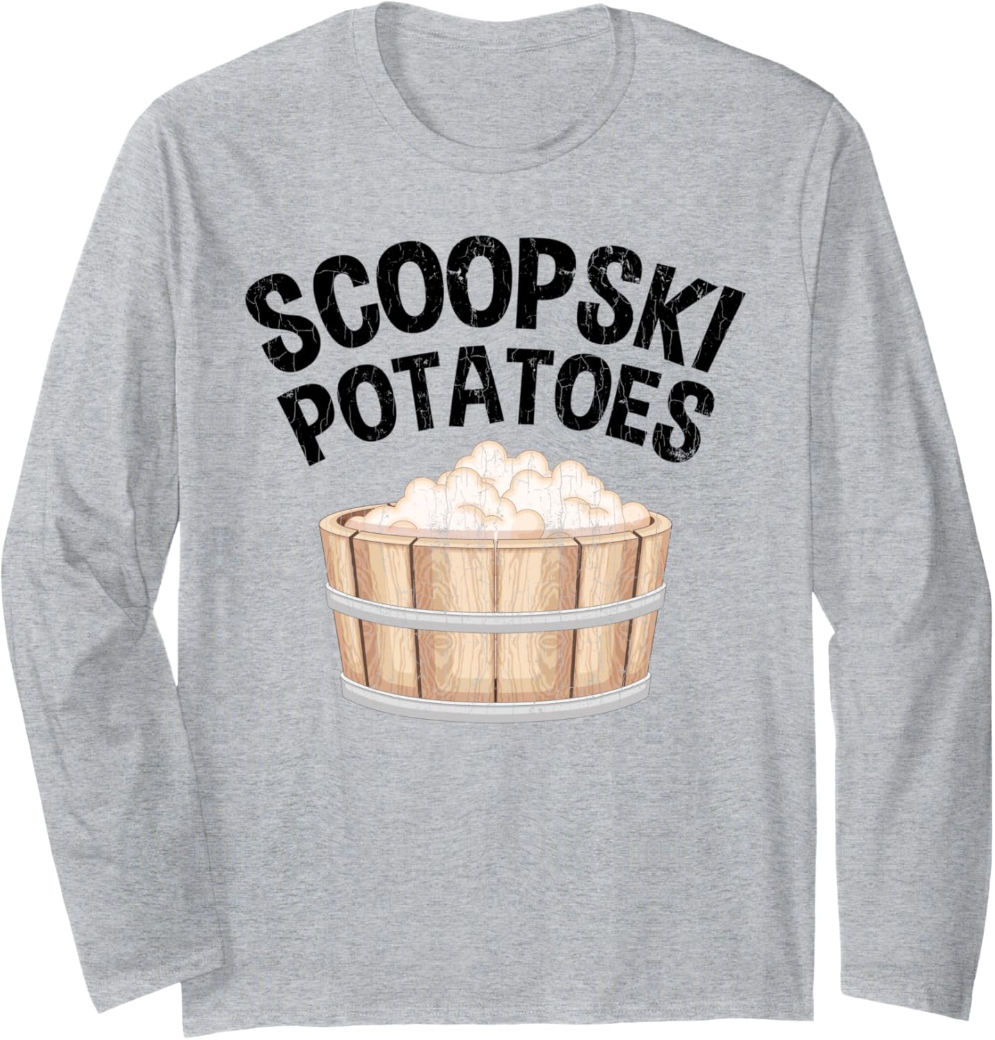 Scoopski Potato Funny Potatoes Vegetables Chips Graphic Long Sleeve