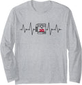 3D Printing Ecg Heartbeat 3D Printer Pulse Line Long Sleeve