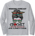 Weekend Forecast Crochet Yarn Wool Colorful Pattern Women Long Sleeve