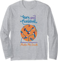 Pickleball And Knitting Knit Yarn Sport Funny Smile Long Sleeve